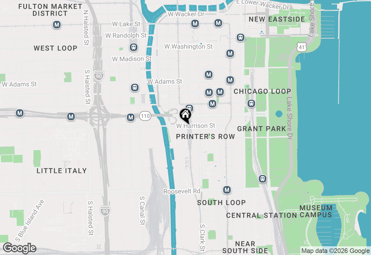 Map of 161 W Harrison Street #1208, Chicago, IL 60605