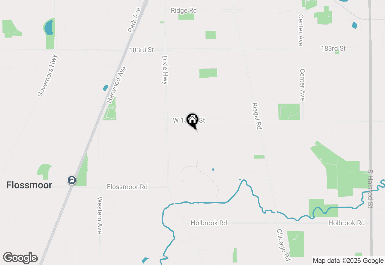 Map of 1834 Terrace Road, Homewood, IL 60430