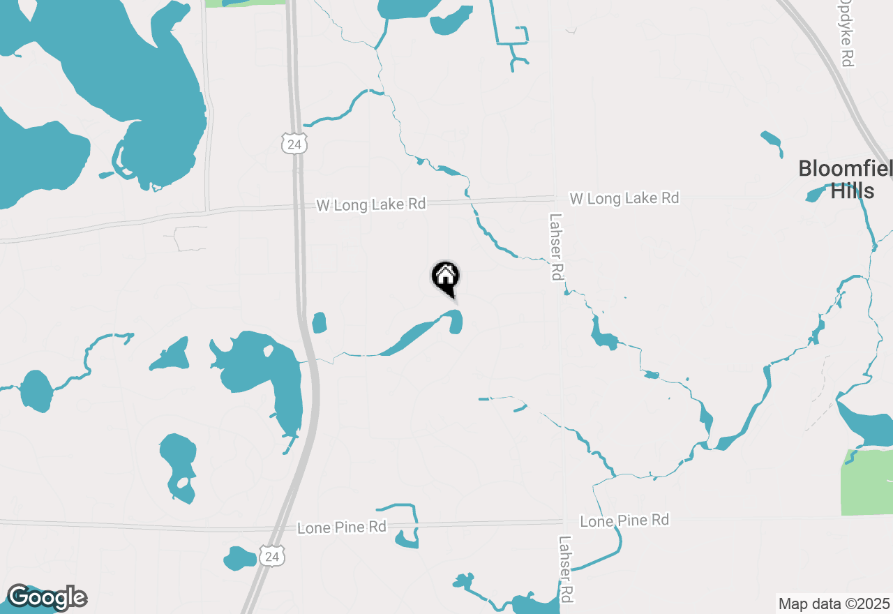 Map of 4282 Stoneleigh Road, Bloomfield Hills, MI 48302