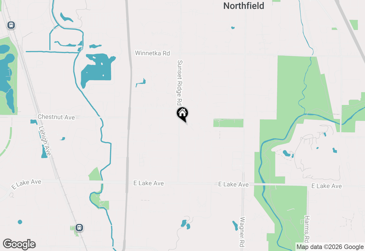 Map of 1725 Sunset Ridge Road, Glenview, IL 60025