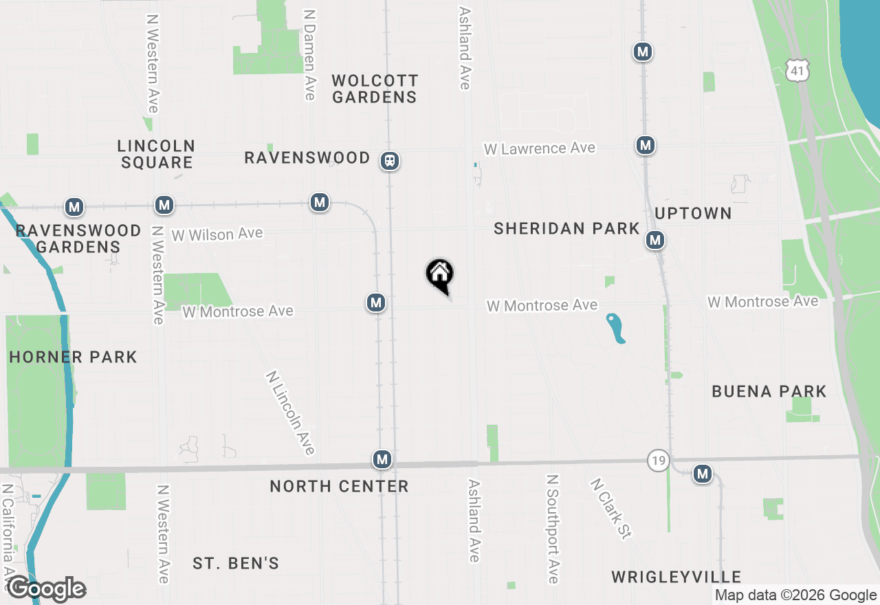 Map of 4400 N Paulina Street #3A, Chicago, IL 60640