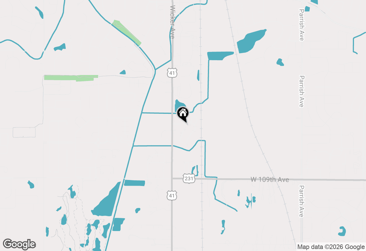 Map of 11105 W 105th Place, St. John, IN 46373