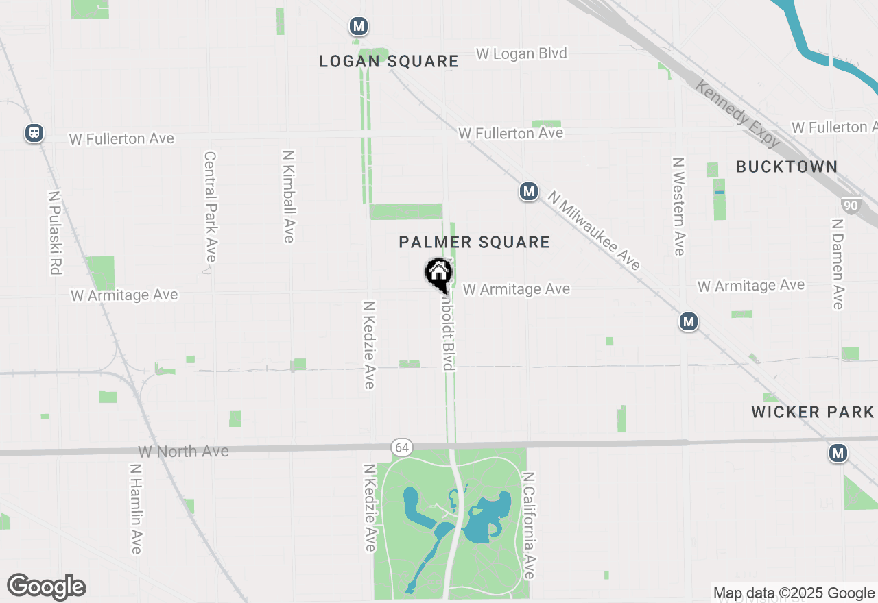 Map of 1940 N Humboldt Boulevard #1N, Chicago, IL 60647