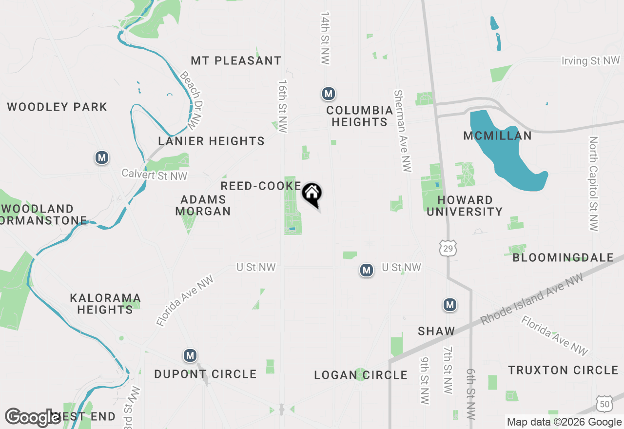 Map of 1451 Belmont Street Nw #309, Washington, DC 20009