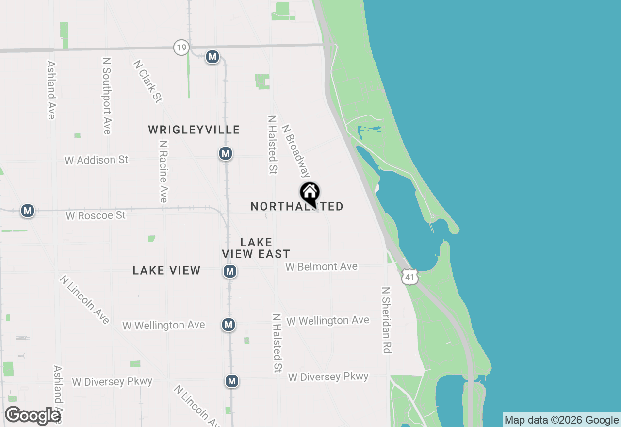 Map of 643 W Roscoe Street #G, Chicago, IL 60657