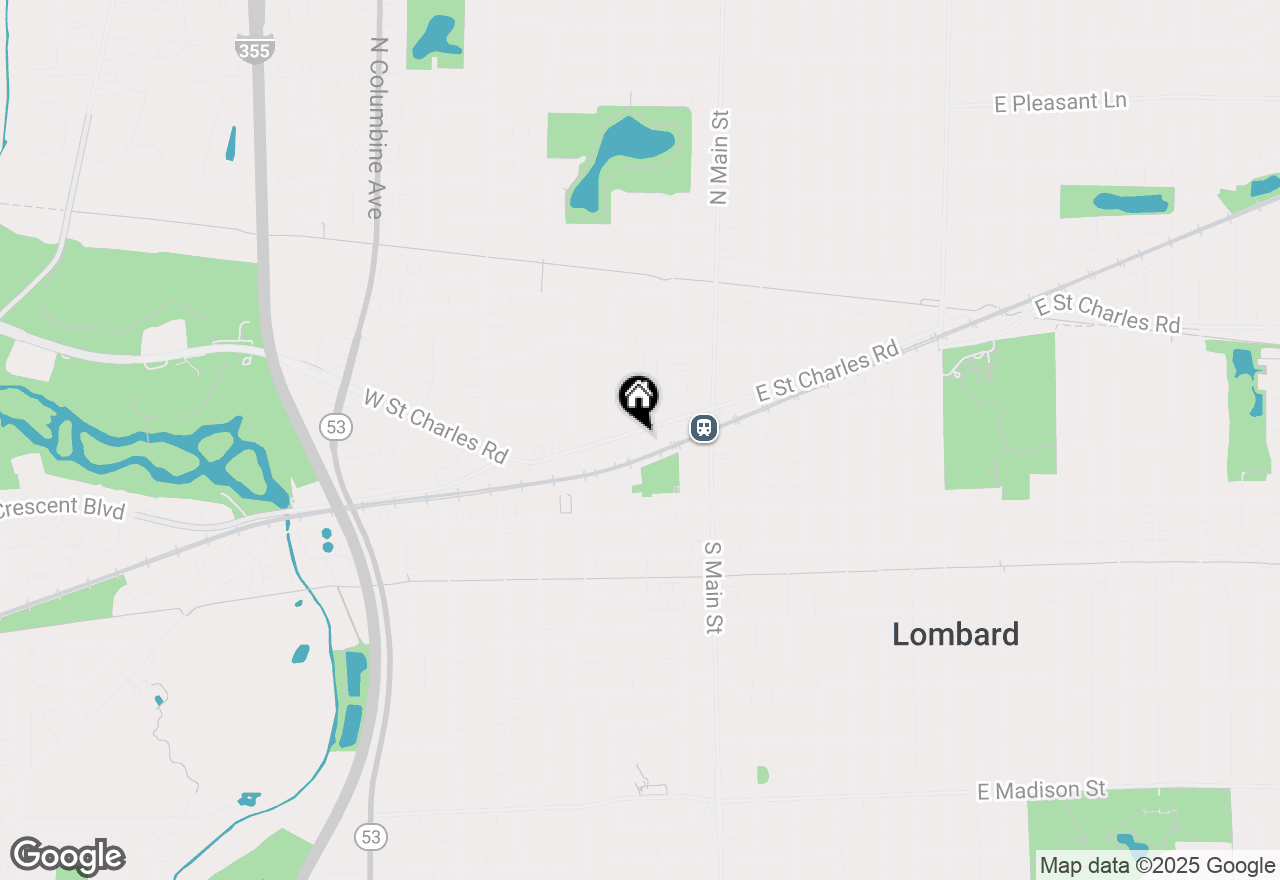 Map of 1 S Lincoln Avenue #213, Lombard, IL 60148