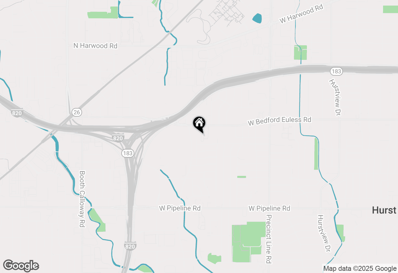 Map of 1212 Desiree Lane, Hurst, TX 76053