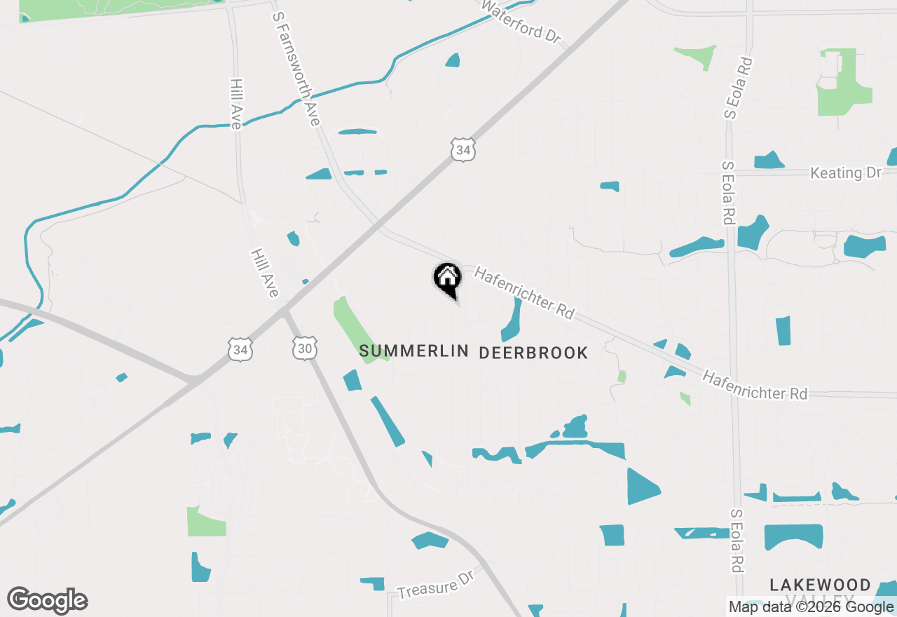 Map of 2013 Lyndhurst Lane, Aurora, IL 60503