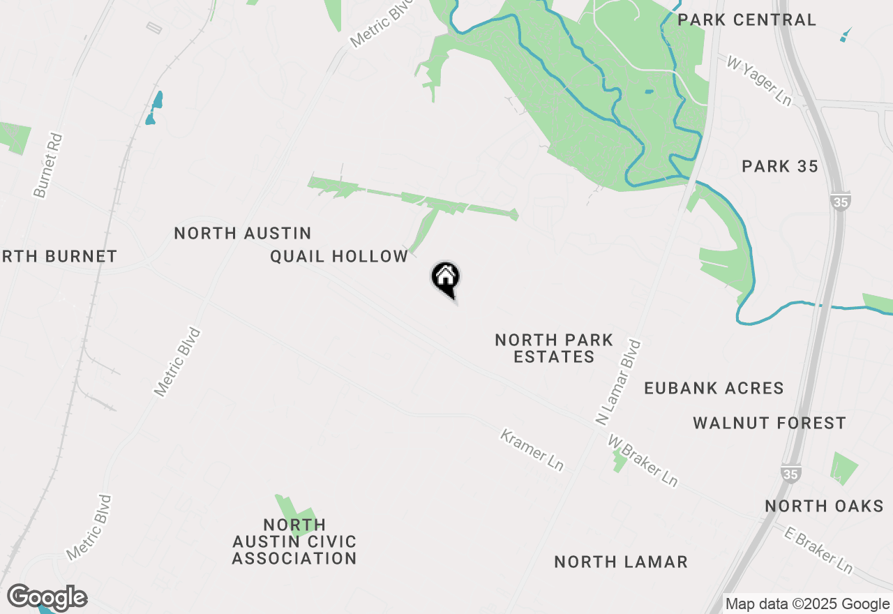 Map of 1402 Monica St, Austin, TX 78758