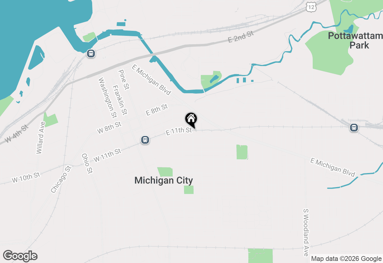 Map of 401 Oak Street, Michigan City, IN 46360