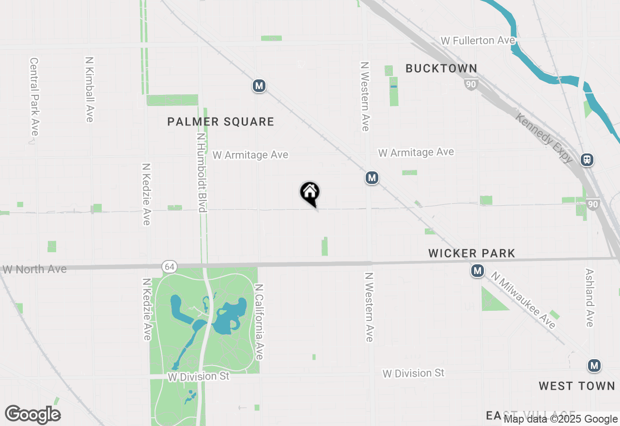 Map of 1754 N Rockwell Street, Chicago, IL 60647