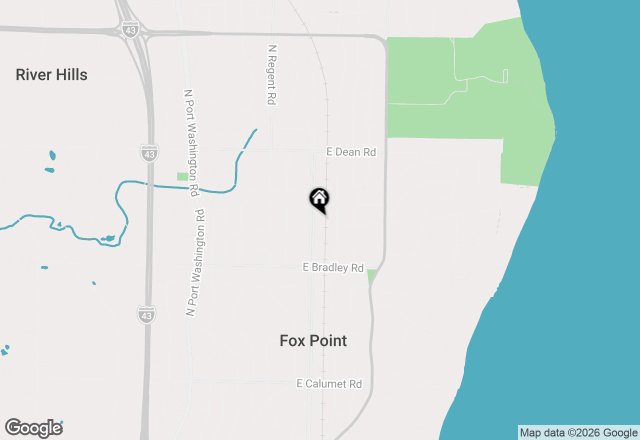 Map of 8112 N Santa Monica Blvd, Fox Point, WI 53217