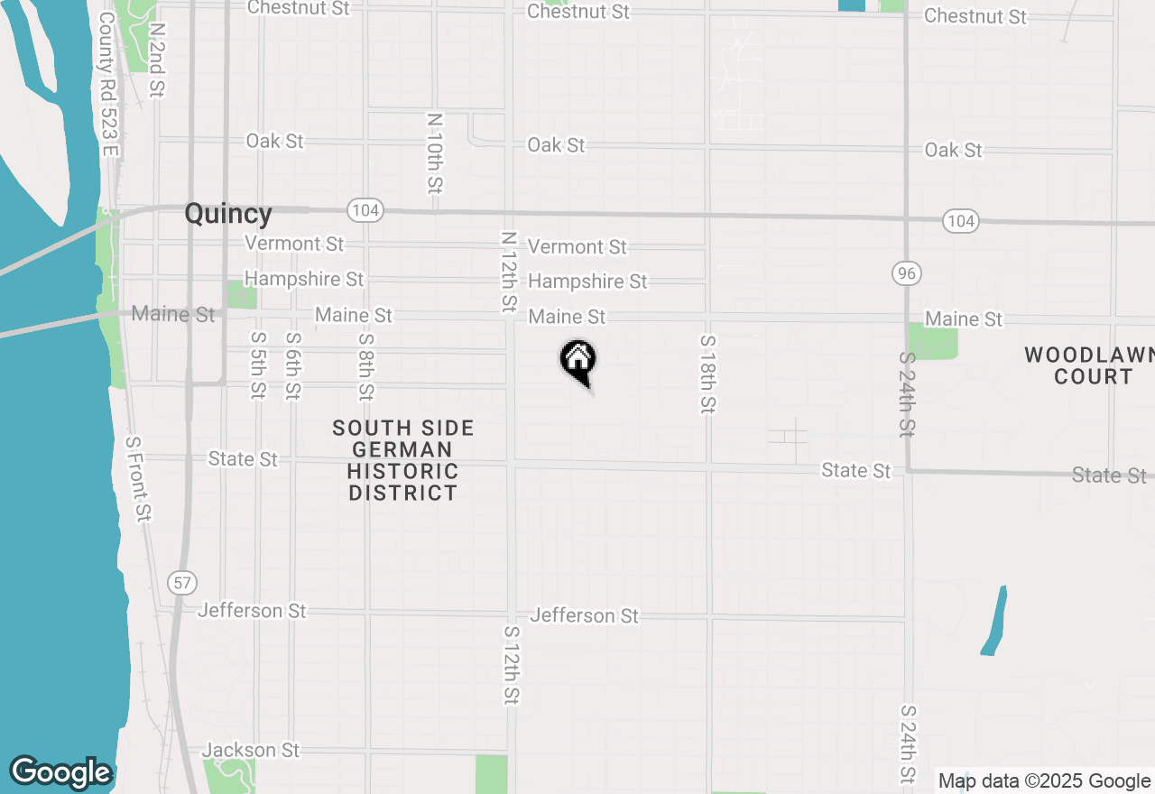 Map of 311 S 14th, Quincy, IL 62301