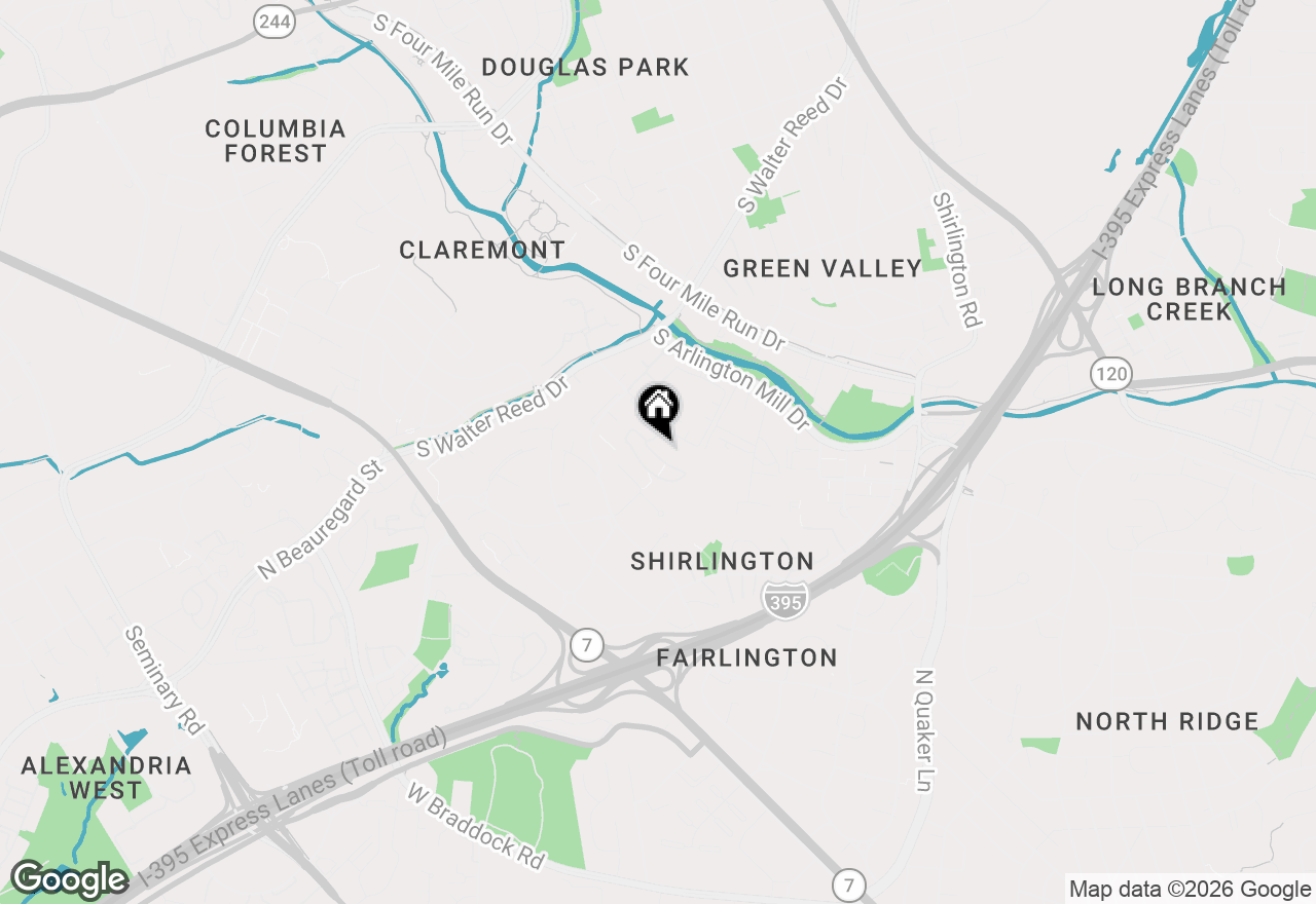 Map of 2905 S Woodley Street #A, Arlington, VA 22206
