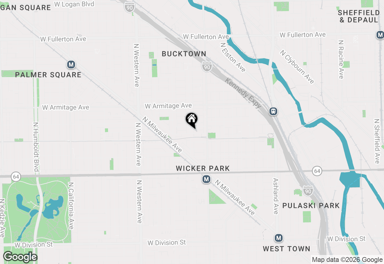 Map of 1835 N Hoyne Avenue, Chicago, IL 60647