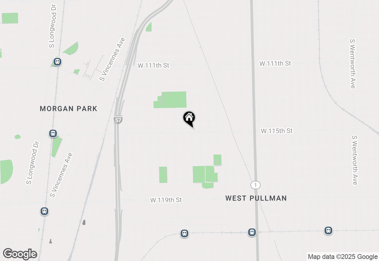 Map of 1156 W 115th Street, Chicago, IL 60643