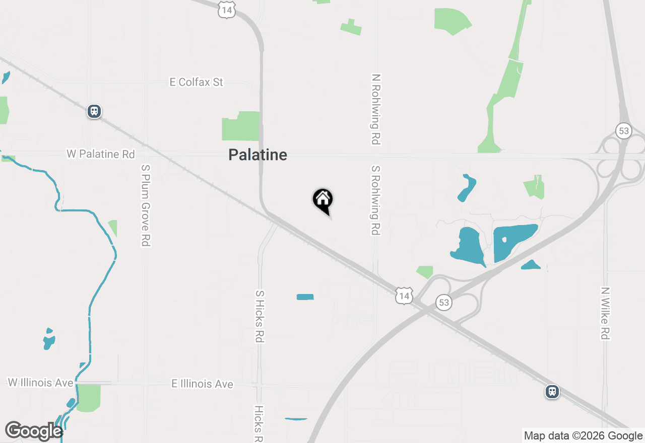 Map of 215 S Forest Avenue, Palatine, IL 60074