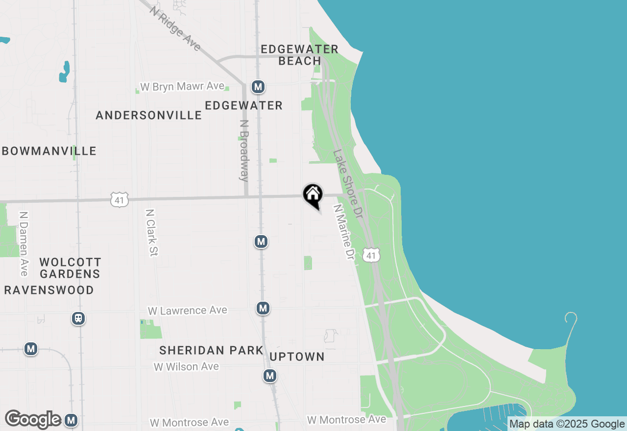 Map of 935 W Winona Street #PH, Chicago, IL 60640