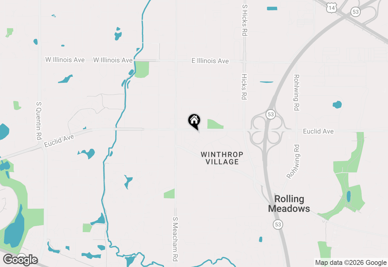 Map of 2 Stuart On Oxford Street, Rolling Meadows, IL 60008