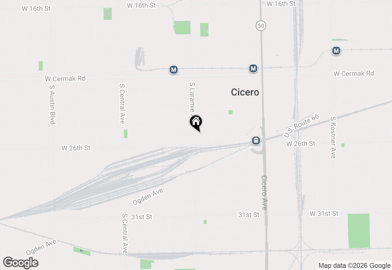 Map of 5144 W 25th Place, Cicero, IL 60804