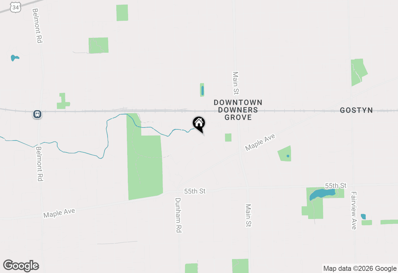 Map of 1243 Hawthorne Lane, Downers Grove, IL 60515