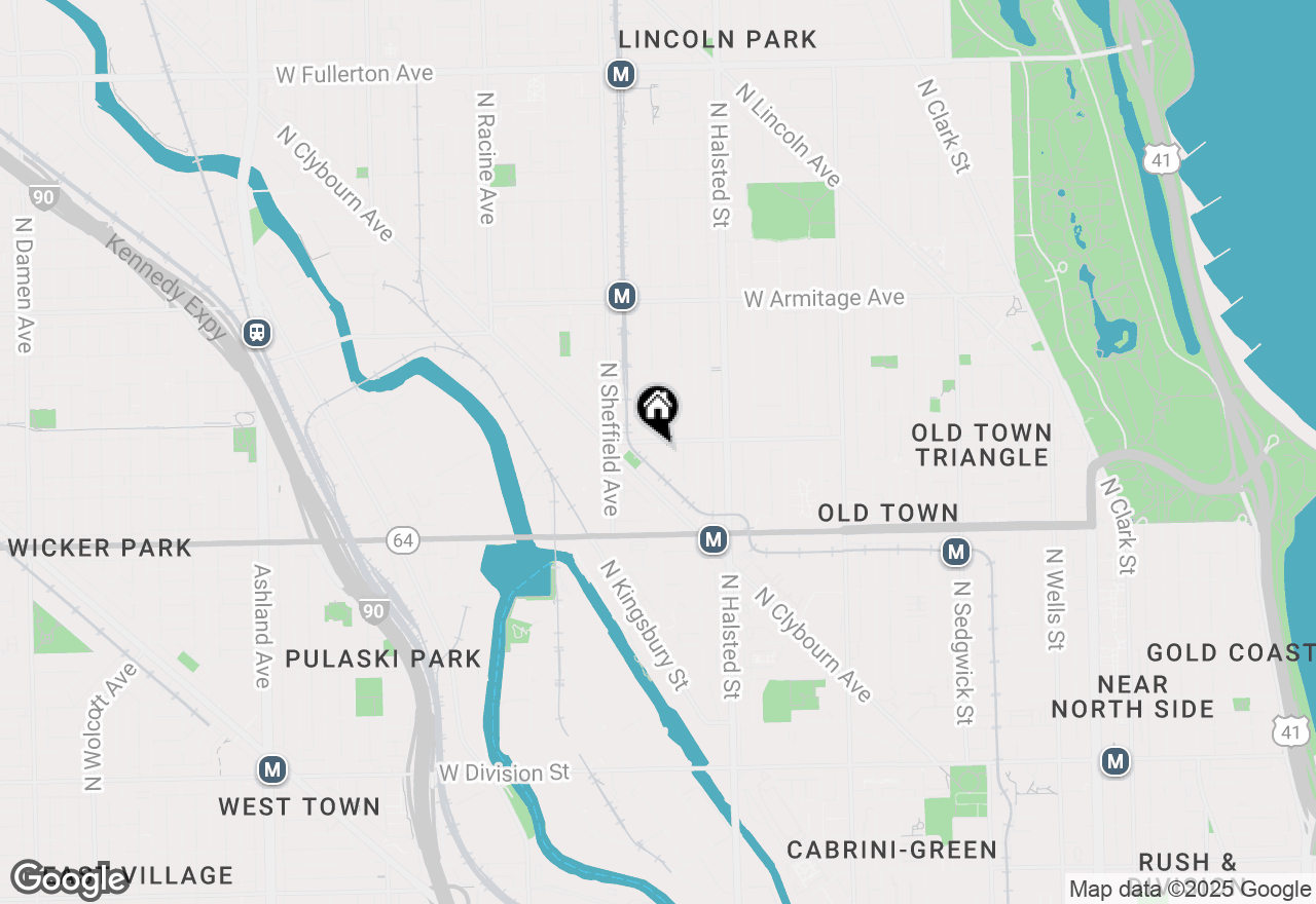 Map of 1729 N Bissell Street, Chicago, IL 60614