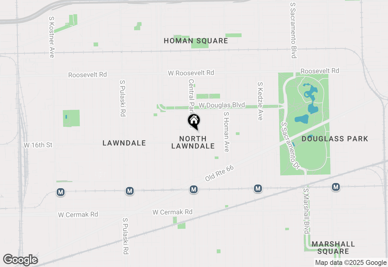 Map of 1529 S Central Park Avenue #1, Chicago, IL 60623