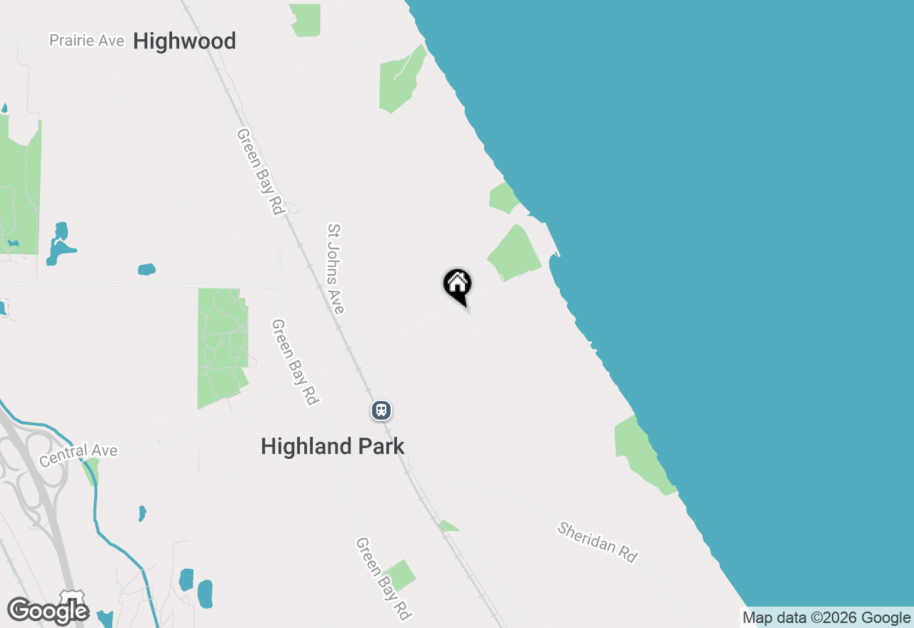 Map of 264 Central Avenue, Highland Park, IL 60035