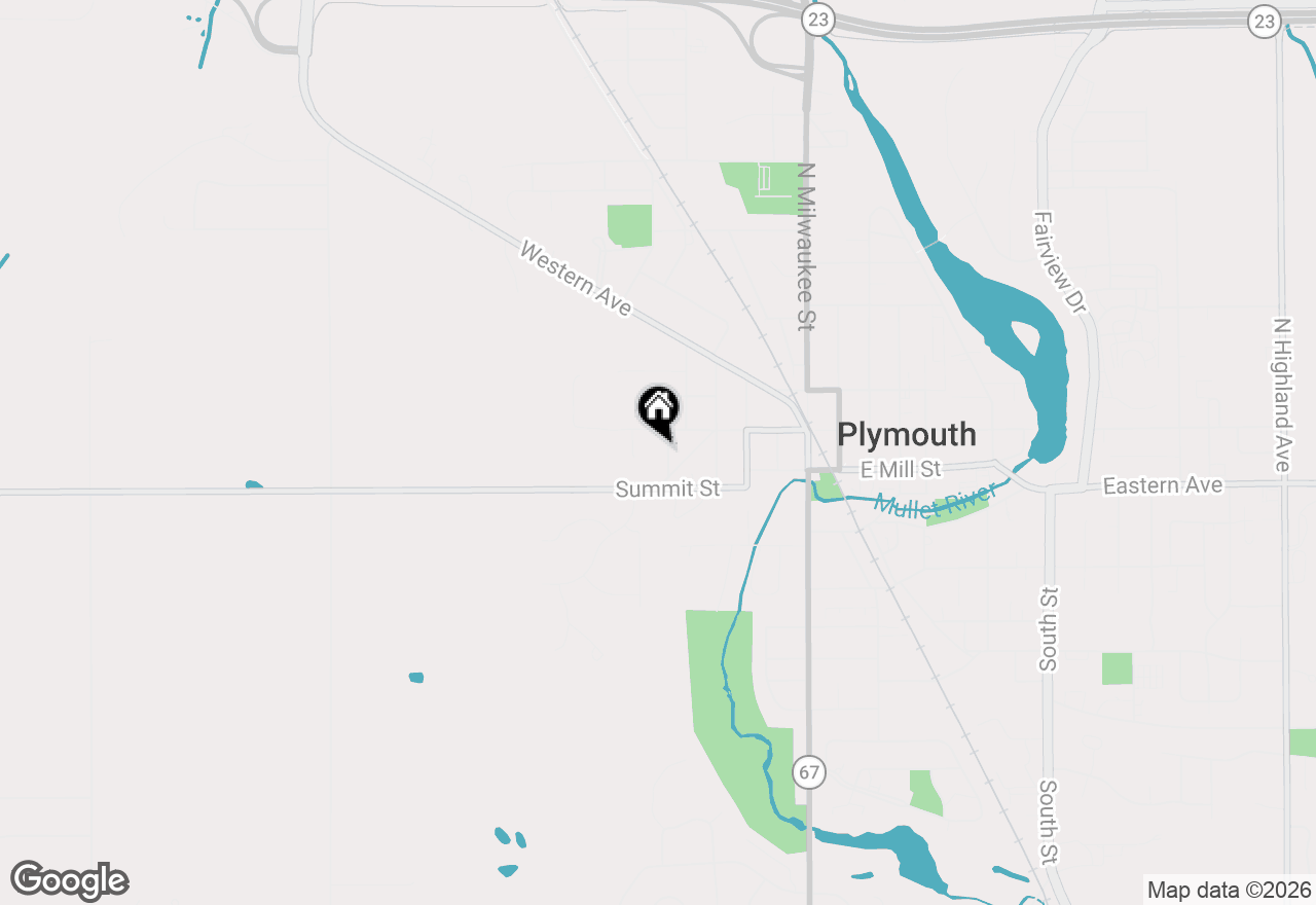 Map of 120 N Park Pl, Plymouth, WI 53073