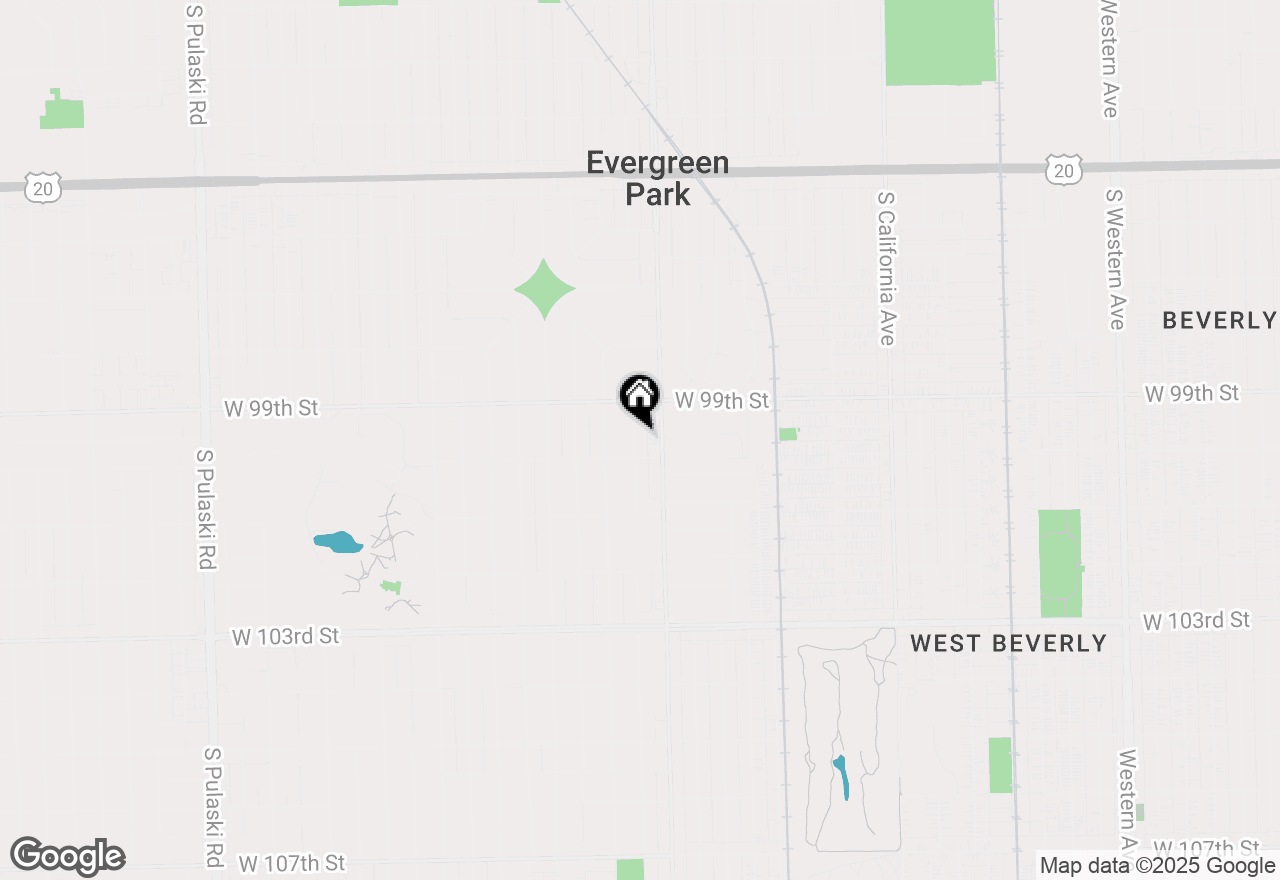 Map of 9937 S Sawyer Avenue, Evergreen Park, IL 60805