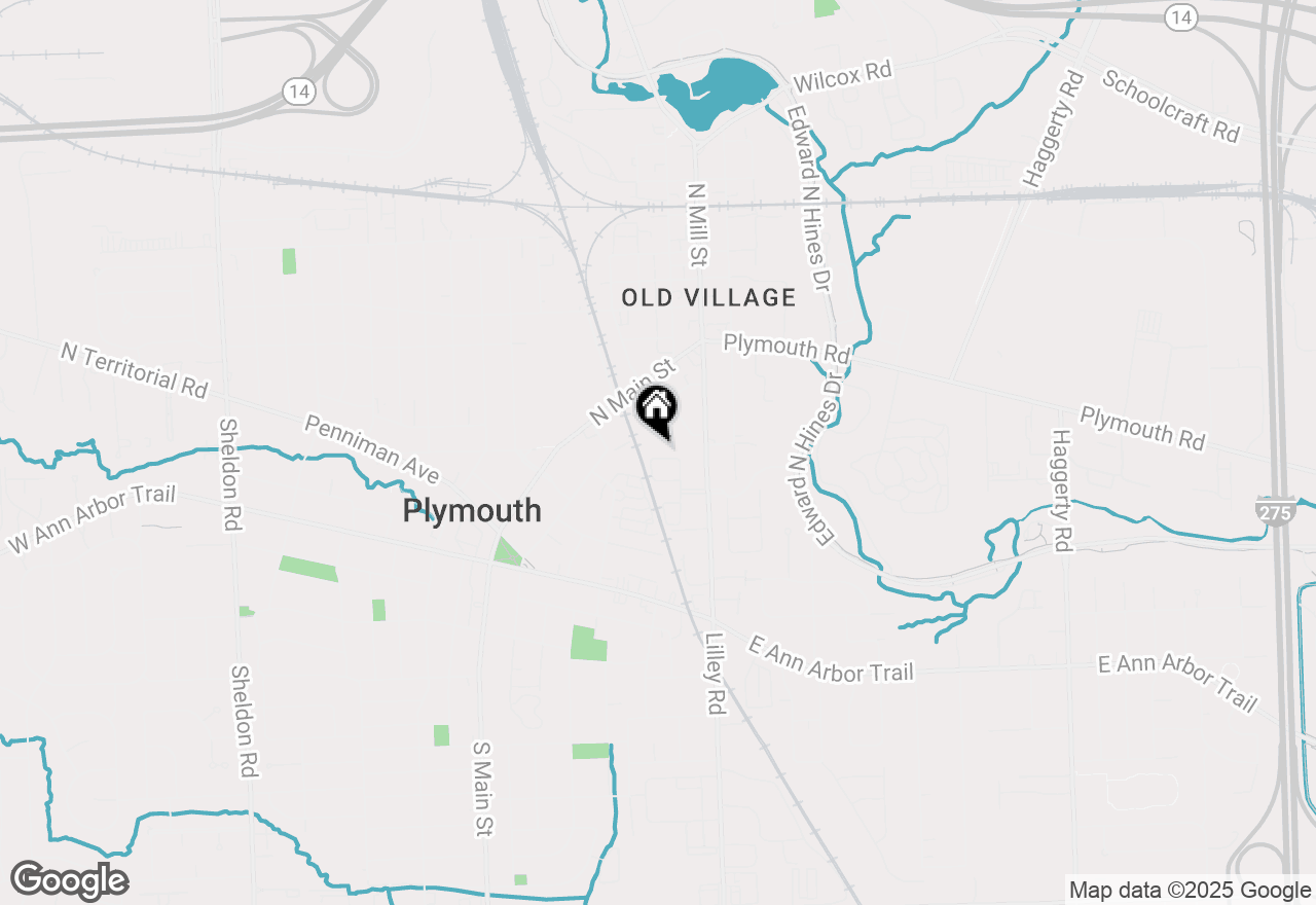 Map of 353 N Sydney Court, Plymouth, MI 48170