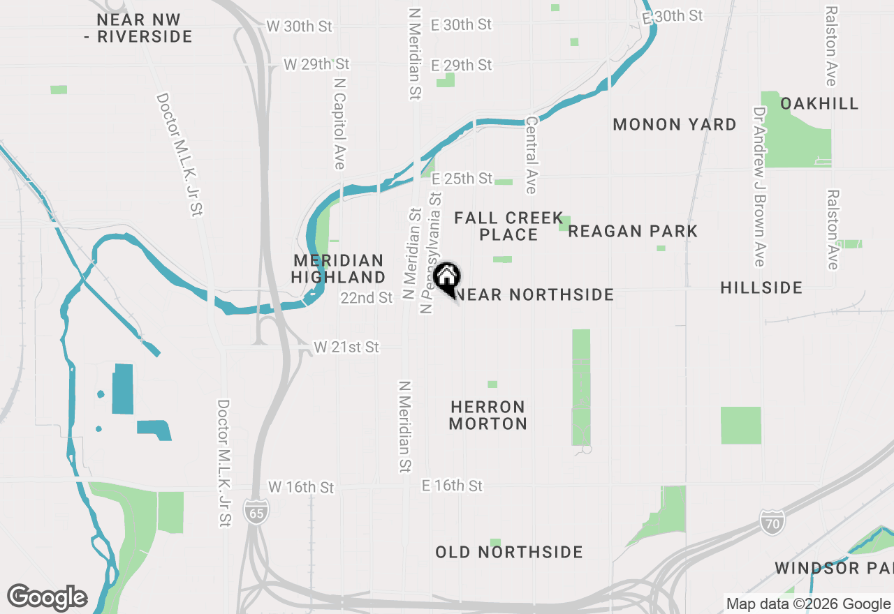 Map of 2141 N Talbott Street, Indianapolis, IN 46202