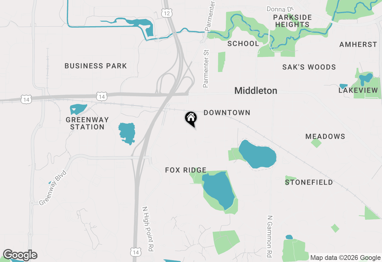 Map of 7612 Hillcrest Avenue, Middleton, WI 53562