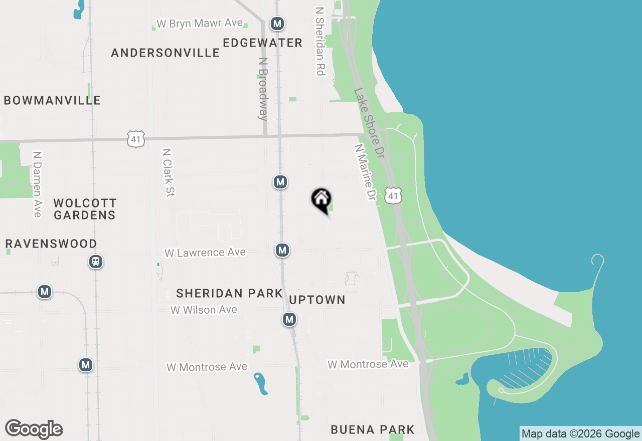 Map of 4848 N Sheridan Road #203, Chicago, IL 60640