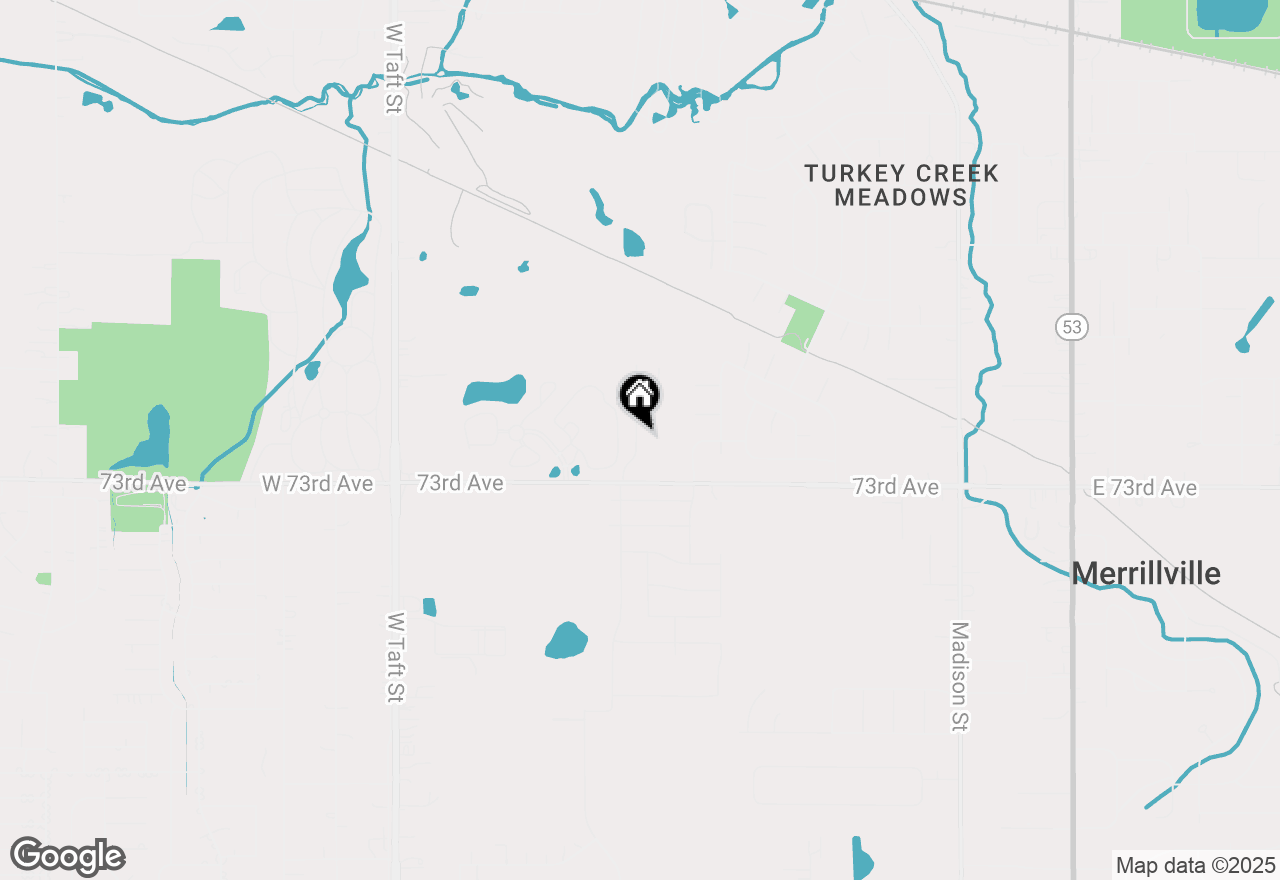 Map of 7265 Grant Street, Merrillville, IN 46410