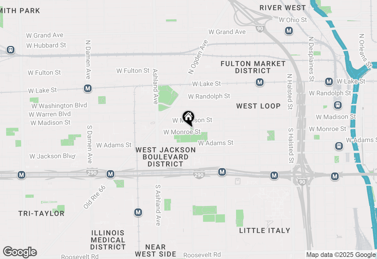 Map of 1400 W Monroe Street #2D, Chicago, IL 60607