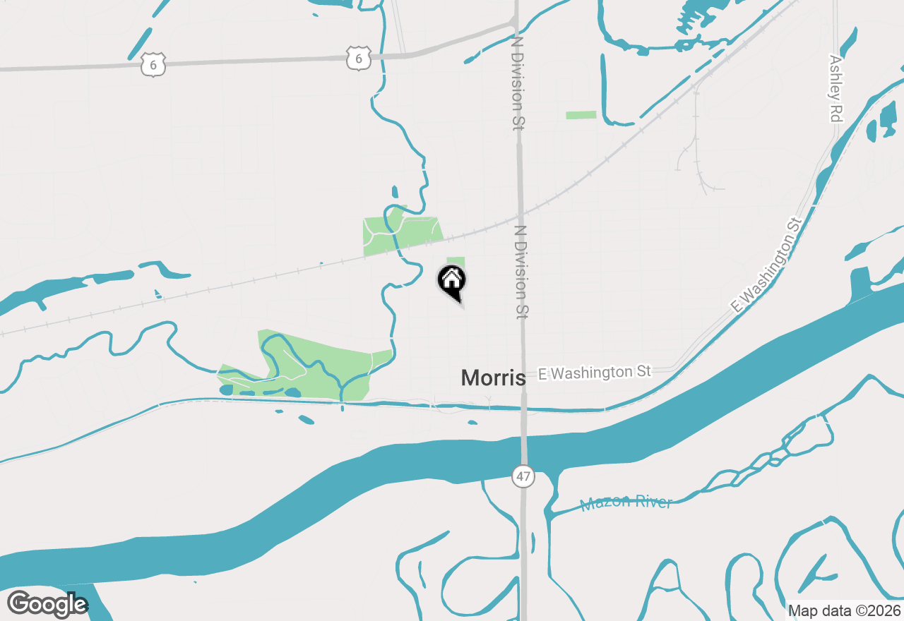 Map of 222 W Jackson Street, Morris, IL 60450