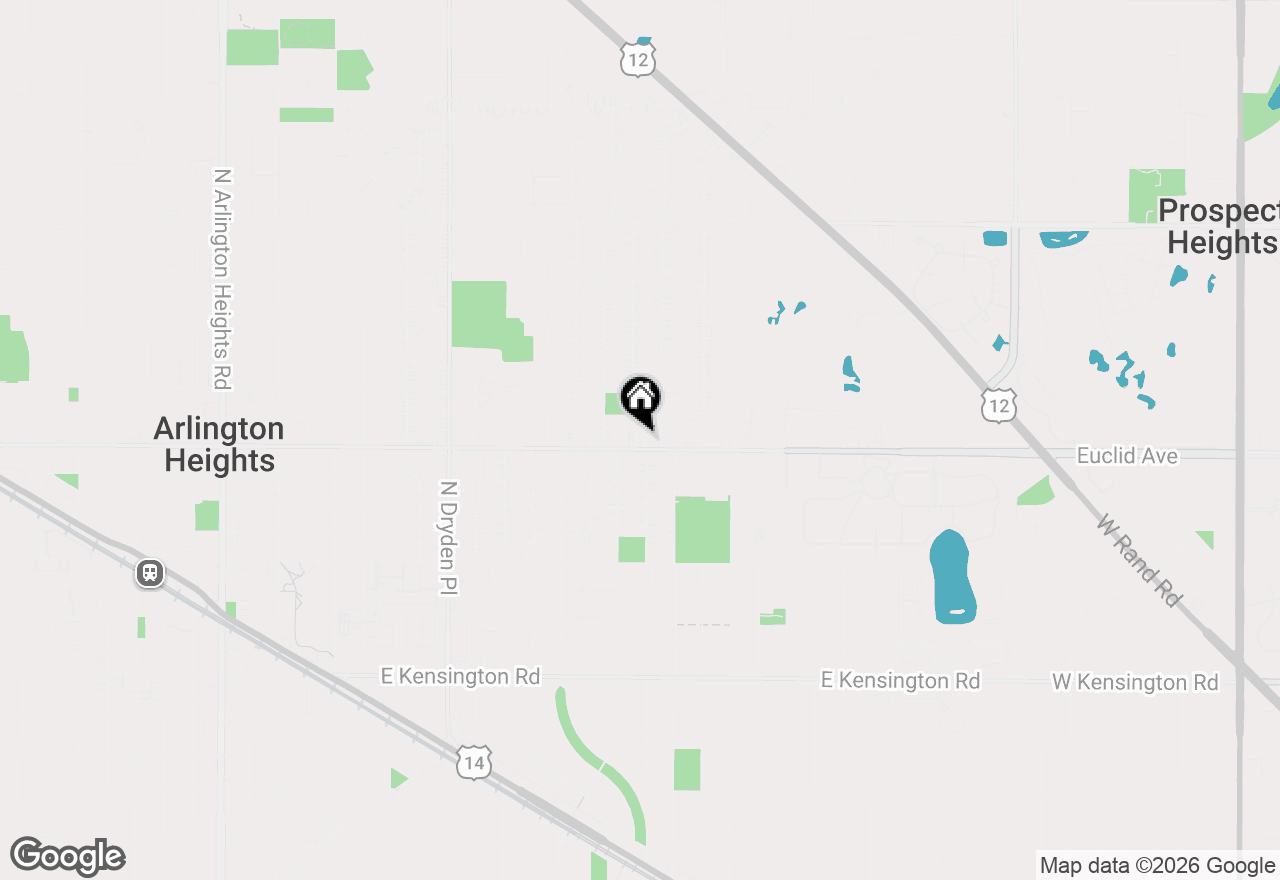 Map of 1706 E Euclid Avenue, Arlington Heights, IL 60004