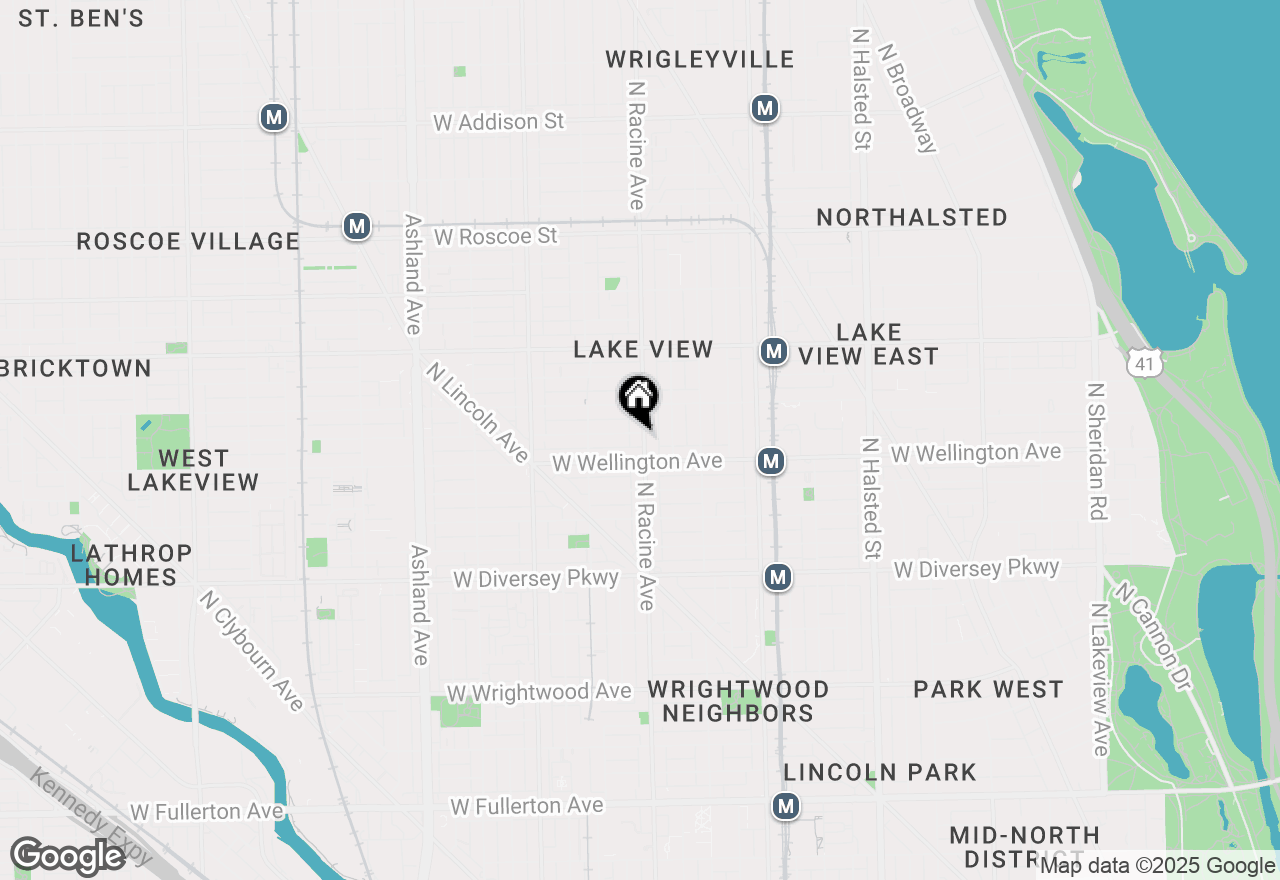 Map of 3022 N Racine Avenue #3, Chicago, IL 60657