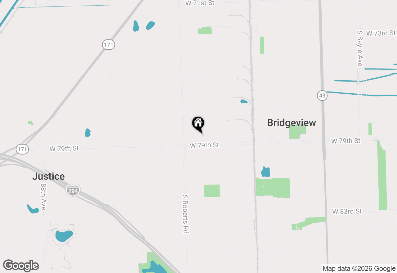 Map of 7842 Sholer Avenue, Bridgeview, IL 60455
