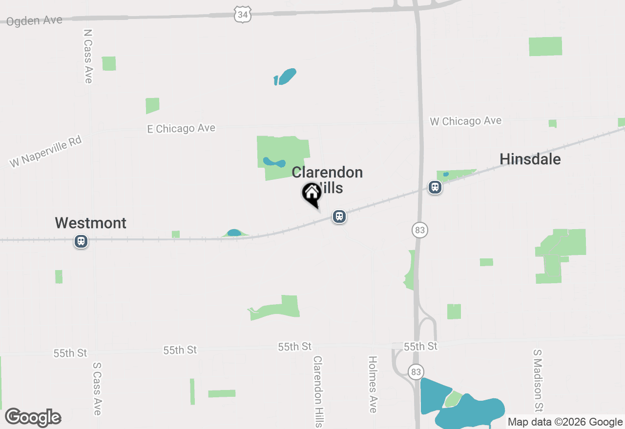 Map of 225 Burlington Avenue #TH1, Clarendon Hills, IL 60514