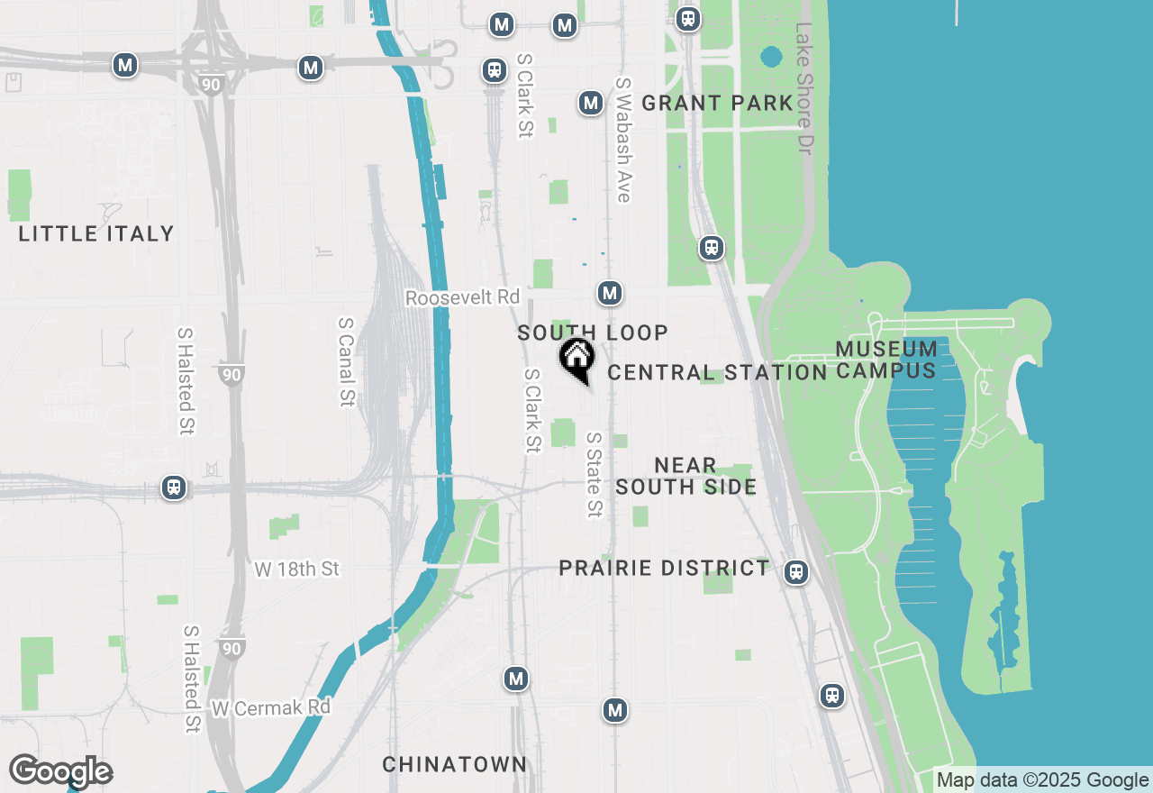 Map of 1405 S Plymouth Court, Chicago, IL 60605