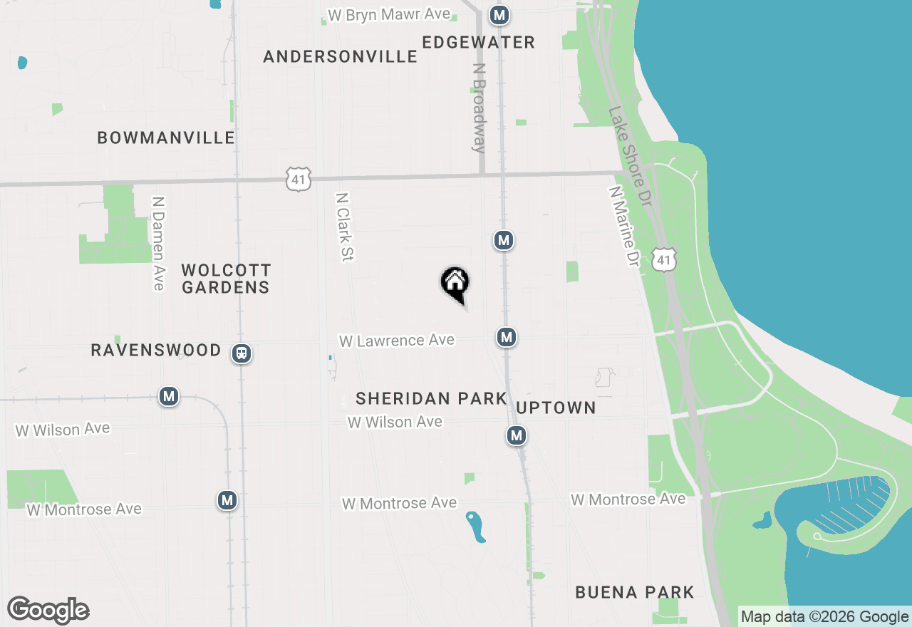 Map of 4838 N Magnolia Avenue #3A, Chicago, IL 60640