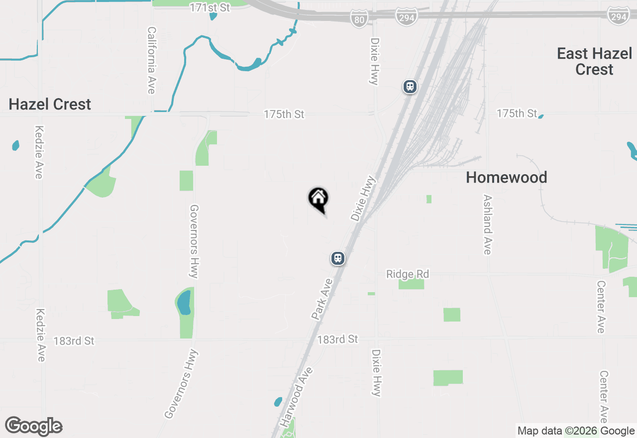 Map of 17852 Howe Avenue, Homewood, IL 60430