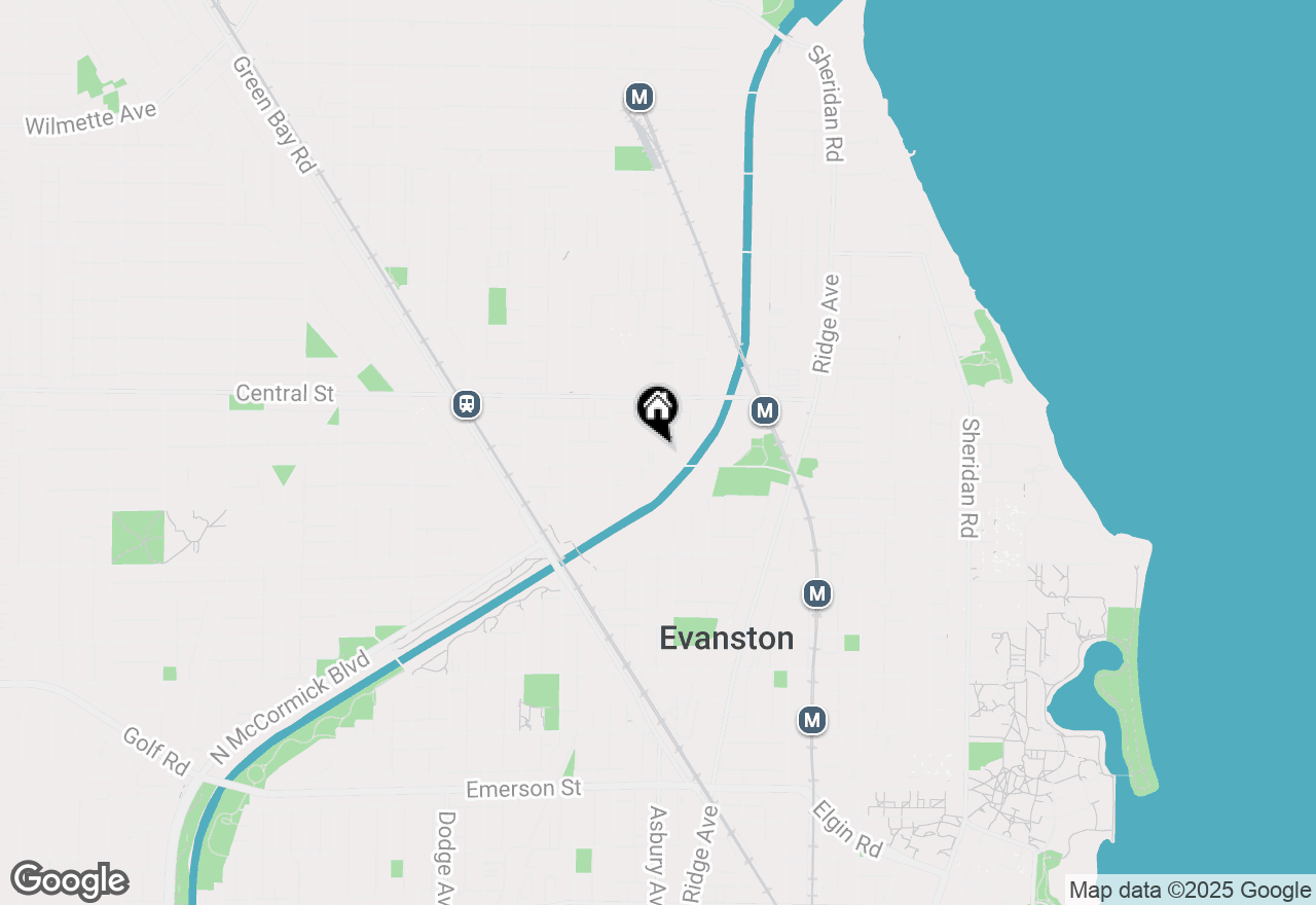 Map of 1319 Lincoln Street, Evanston, IL 60201