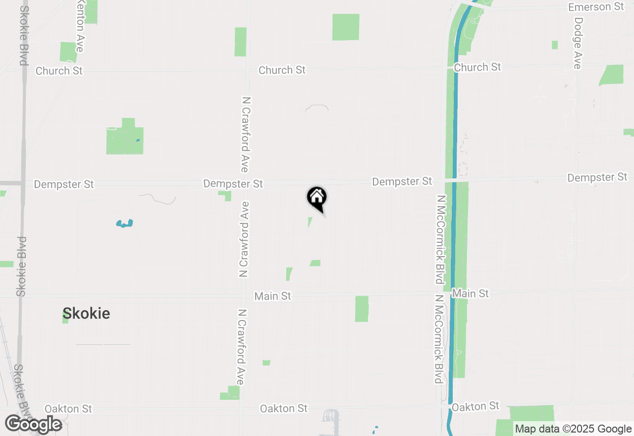 Map of 8646 E Prairie Road, Skokie, IL 60076