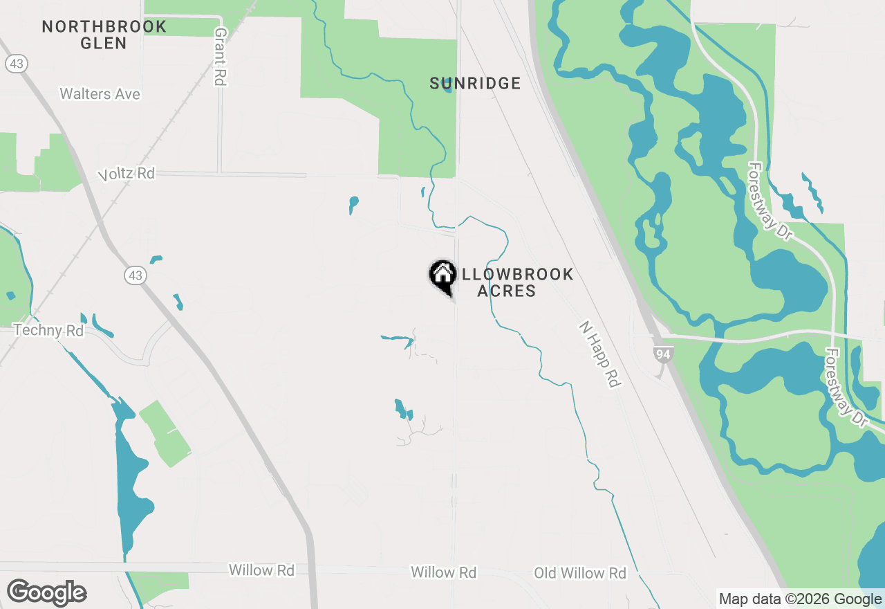 Map of 1930 Sunset Ridge Road, Northfield, IL 60093