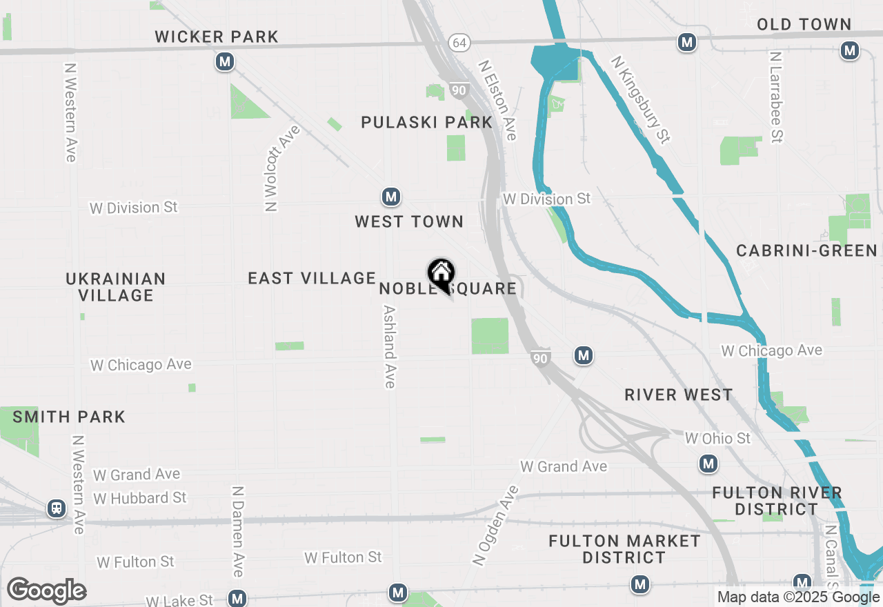 Map of 1445 W Walton Street #3, Chicago, IL 60642