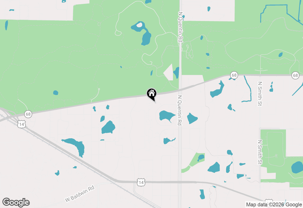 Map of 1348 N Knollwood Drive, Palatine, IL 60067