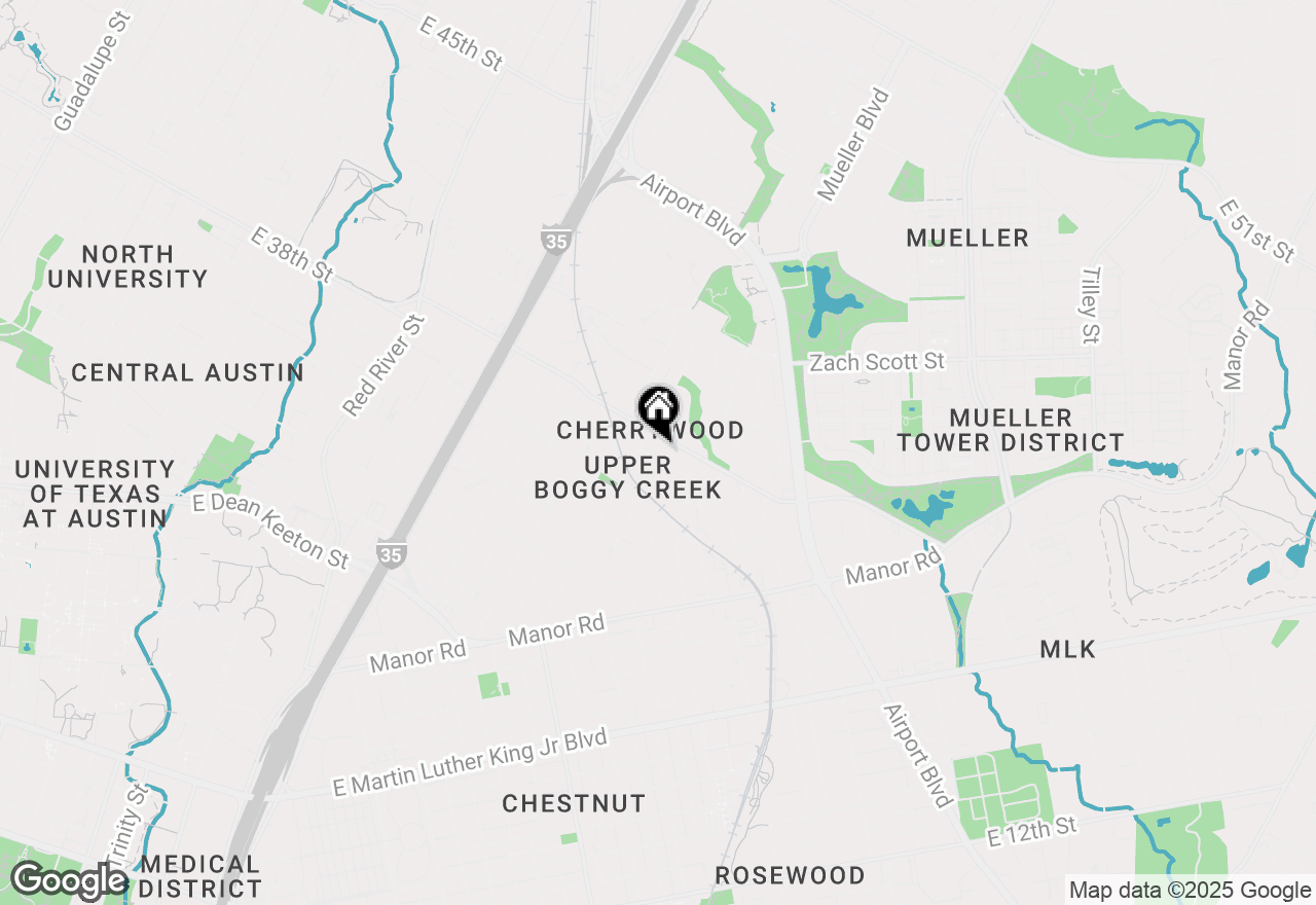 Map of 1704 E 38th St, Austin, TX 78722